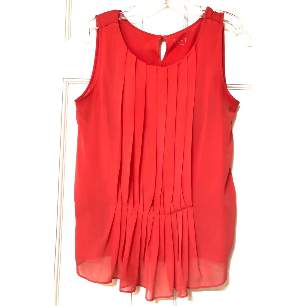 🌼 LOFT Shell Mixed Media Blouse